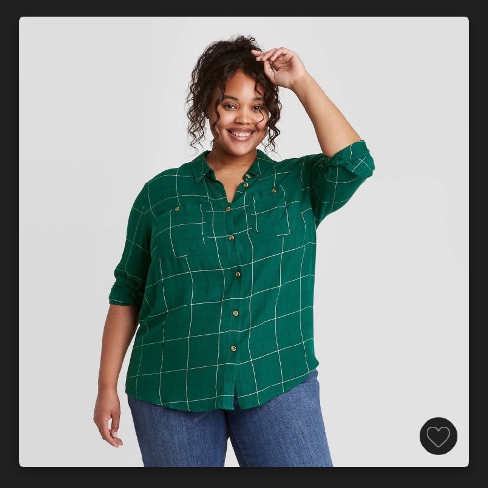 Black Plaid Button Down